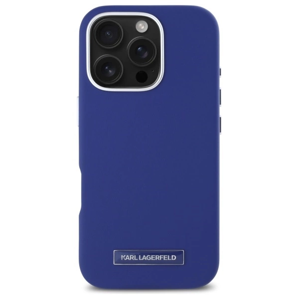 Karl Lagerfeld FW metalinė plokštelė MagSafe dėklas iPhone 16 Pro Max – mėlynas - Image 3