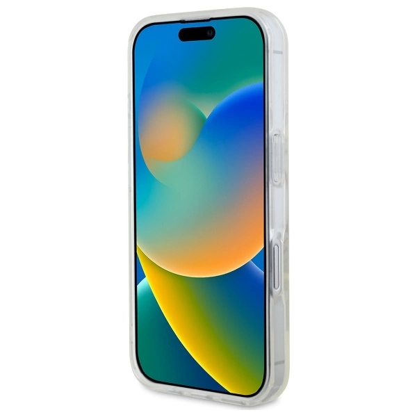 Guess GUHMP16MHFGERET iPhone 16 Plus 6.7” kietas dėklas – permatomas IML Glitter Circle MagSafe - Image 5