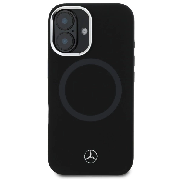 Mercedes MEHMP16S23SUTTK iPhone 16 6.1” kietas dėklas – juodas/juodas silikoninis toninis logotipas MagSafe - Image 3