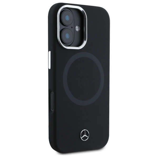 Mercedes MEHMP16S23SUTTK iPhone 16 6.1” kietas dėklas – juodas/juodas silikoninis toninis logotipas MagSafe - Image 4