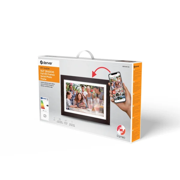Denver Frameo PFF-1543DW 15.6” skaitmeninis rėmelis - rudas - Image 5