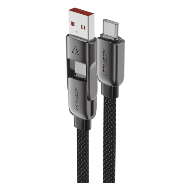Acefast C13-05 USB-C - USB-A / USB-C laidas 480Mb/s 3A 0.2m - juodas - Image 2
