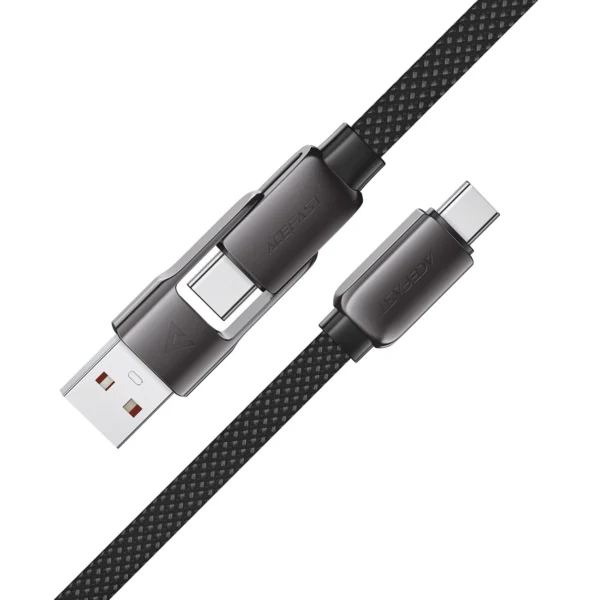Acefast C13-05 USB-C - USB-A / USB-C laidas 480Mb/s 3A 0.2m - juodas - Image 3