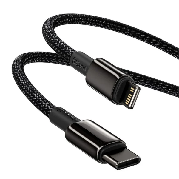 Baseus CATLWJ-A01 Lightning - USB-C PD 20W 480Mb/s 2m laidas - juodas - Image 3
