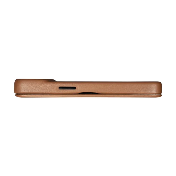 iCarer CE Premium odinis folio dėklas iPhone 14 Pro su magnetiniu atverčiamu dangteliu MagSafe - rudas - Image 12