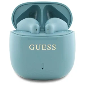 Guess Bluetooth headphones GUTWSJ14ESGQ TWS + docking station turquoise/turquoise Printed Classic Logo