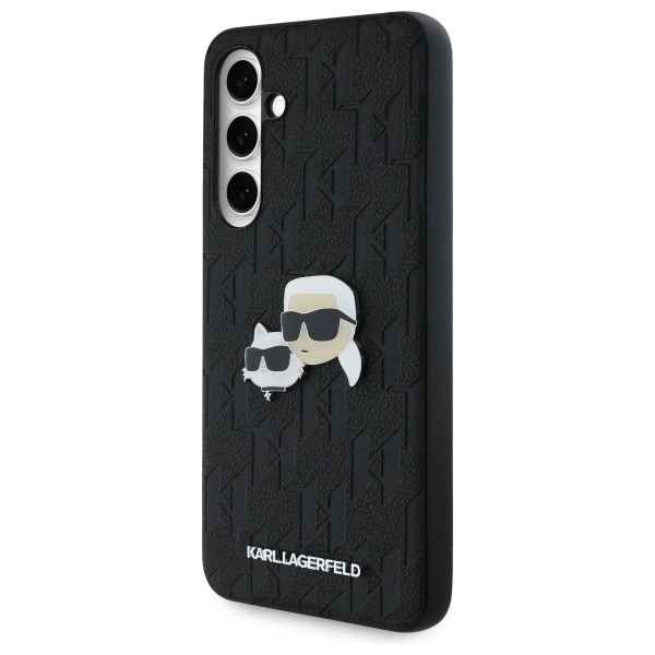 Karl Lagerfeld KLHCS24FEPGKLKCPK Sam S24 FE S721 kietas dėklas black/black Monogram Karl&Choupette Head Pin - Image 2