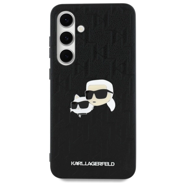 Karl Lagerfeld KLHCS24FEPGKLKCPK Sam S24 FE S721 kietas dėklas black/black Monogram Karl&Choupette Head Pin - Image 3