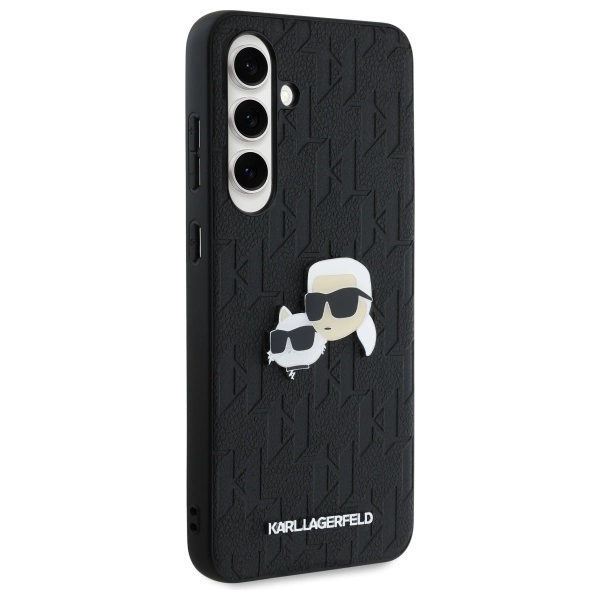 Karl Lagerfeld KLHCS24FEPGKLKCPK Sam S24 FE S721 kietas dėklas black/black Monogram Karl&Choupette Head Pin - Image 4