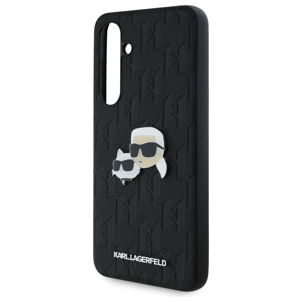 Karl Lagerfeld KLHCS24FEPGKLKCPK Sam S24 FE S721 kietas dėklas black/black Monogram Karl&Choupette Head Pin - Image 6