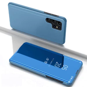 Clear View Case for Samsung Galaxy S25 Ultra Flip Cover - Blue