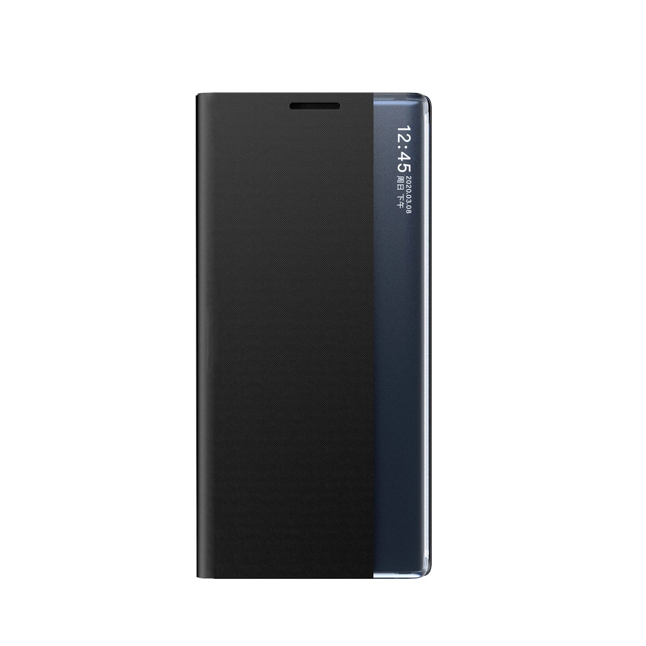 Naujas Sleep dėklas Samsung Galaxy S24 FE su atverčiamu dangteliu ir stovu – juodas - Image 2