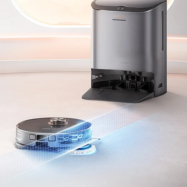 UWANT U200 Pro robotas dulkių siurblys su plovimo funkcija + įkrovimo/valymo stotis – pilkas - Image 11