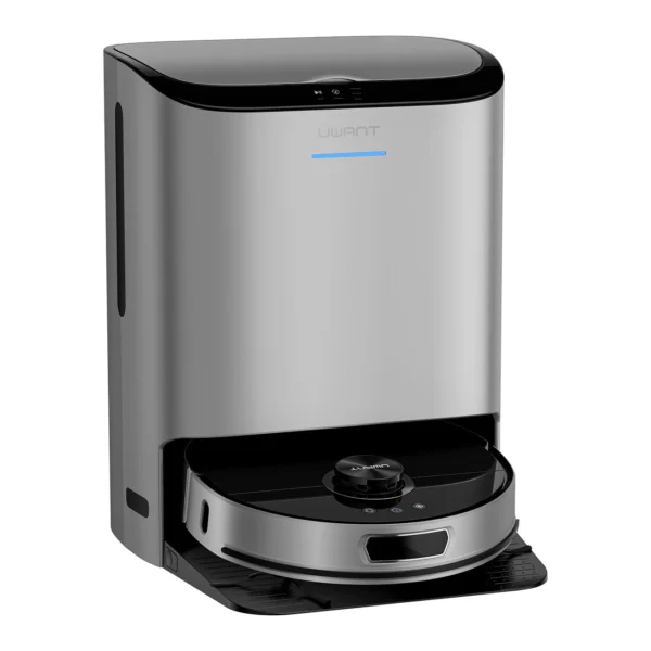 UWANT U200 Pro robotas dulkių siurblys su plovimo funkcija + įkrovimo/valymo stotis – pilkas - Image 2