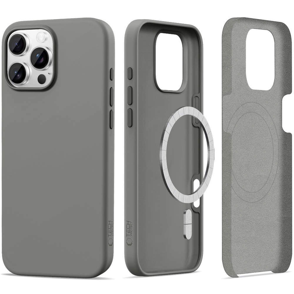 Tech-Protect Silicone MagSafe iPhone 16 Pro Case - Gray