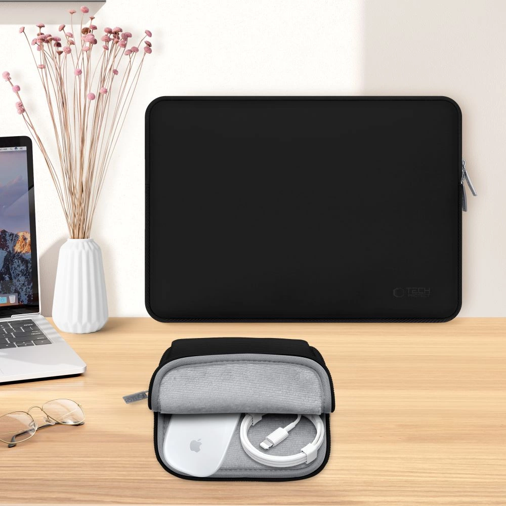 Tech-Protect Neoslim 13-14” nešiojamojo kompiuterio krepšys – juodas - Image 6