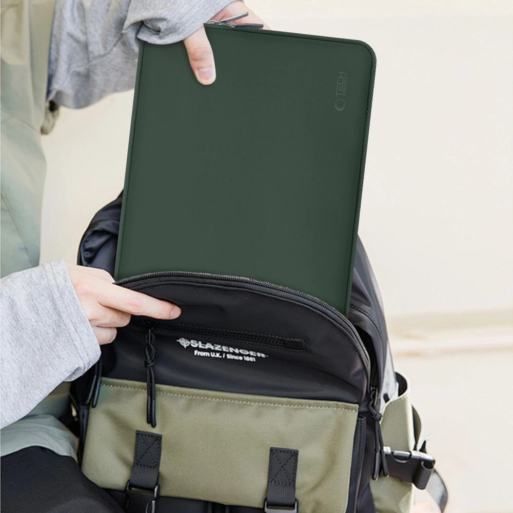 Tech-Protect Neoslim 13-14” nešiojamojo kompiuterio krepšys – žalias - Image 7