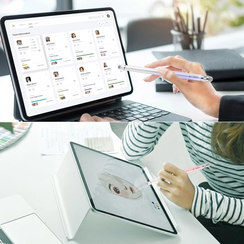 Tech-Protect USP100 4-TIP jutiklinis pasyvus rašiklis – juodas - Image 7