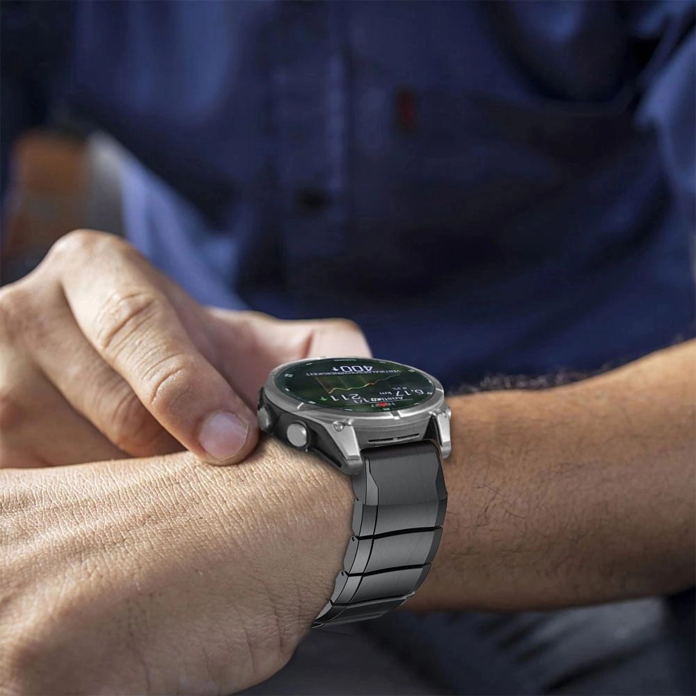 Tech-Protect SteelBand apyrankė Garmin Fenix 5X / 5X PLUS / 6X / 6X PRO / 7X / 8 (51MM) – titano - Image 3