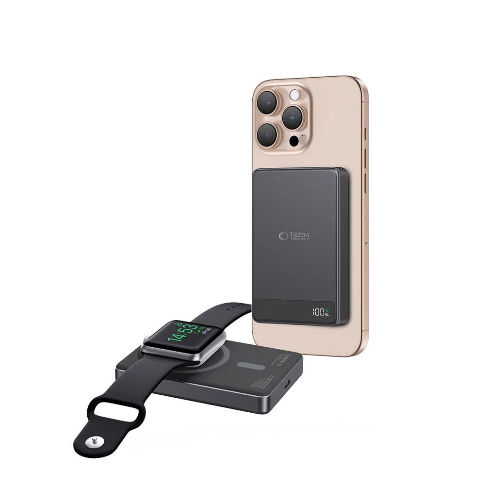 Tech-Protect PB33 LifeMag MagSafe 5000mAH išorinė baterija – juoda - Image 2