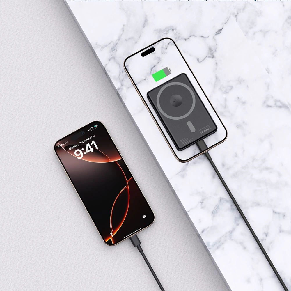 Tech-Protect PB33 LifeMag MagSafe 5000mAH išorinė baterija – juoda - Image 6