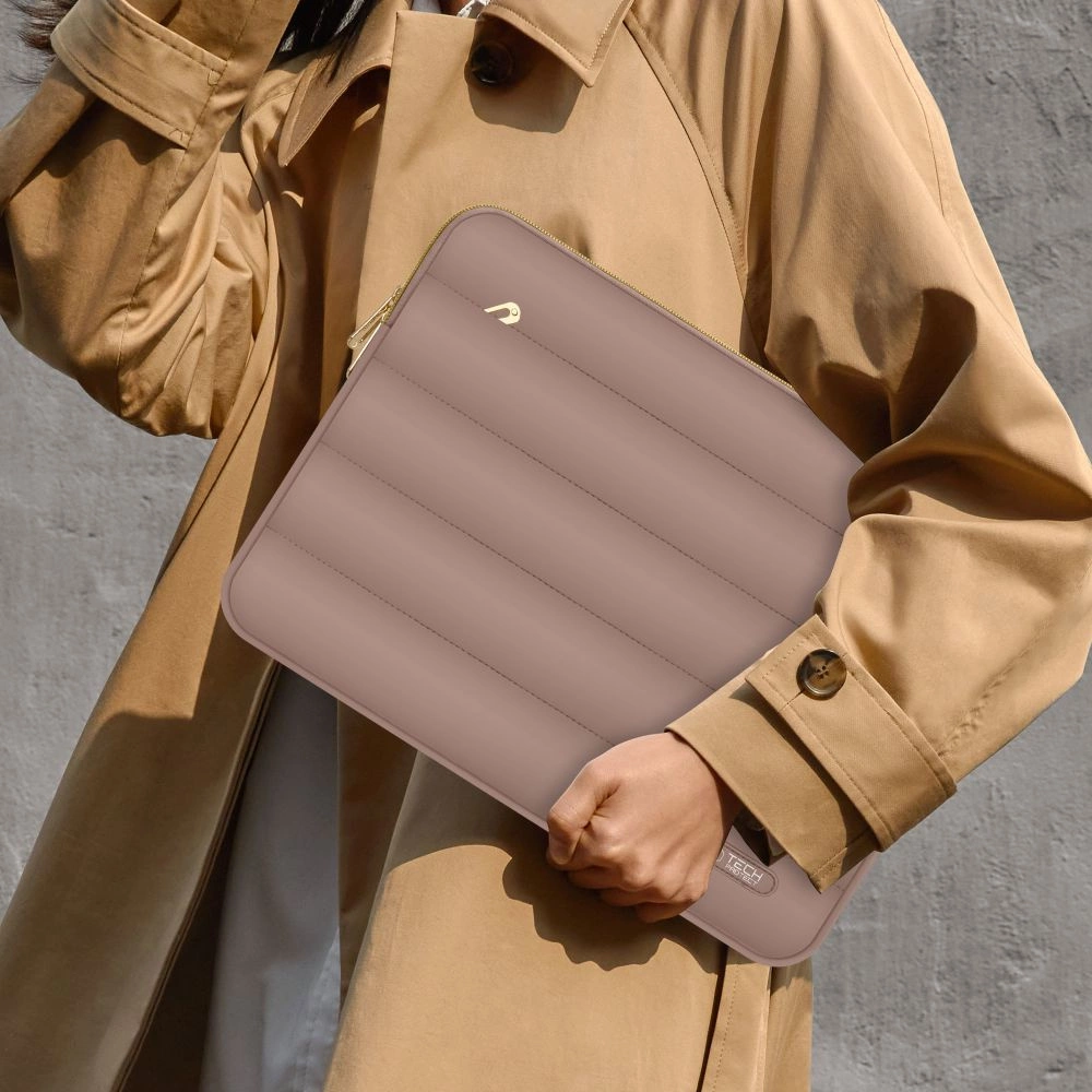 Tech-Protect Puffy 15-16” nešiojamojo kompiuterio krepšys – rudas - Image 8