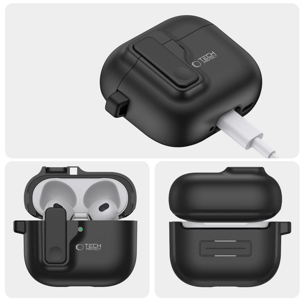 Tech-Protect Slim Hook dėklas AirPods 4 – juodas - Image 5