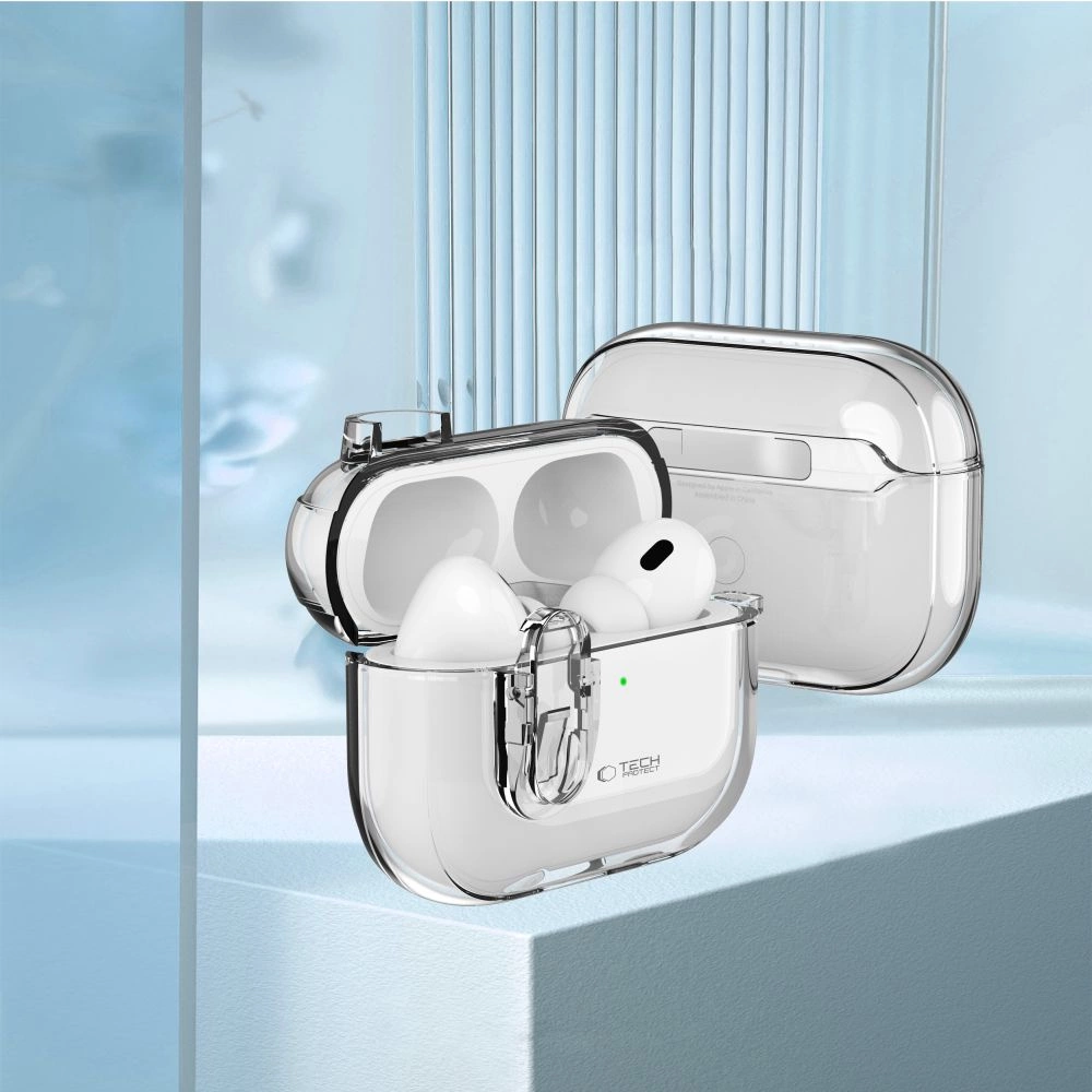 Tech-Protect Slim Hook dėklas AirPods 1 / 2 – skaidrus - Image 2