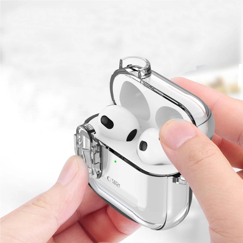Tech-Protect Slim Hook dėklas AirPods 4 – skaidrus - Image 3