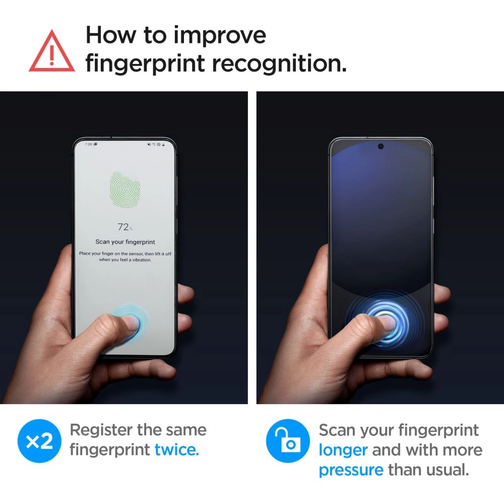 Spigen Glas.tR EZ Fit grūdintas stiklas Samsung Galaxy S24 FE (2 vnt.) - Image 15