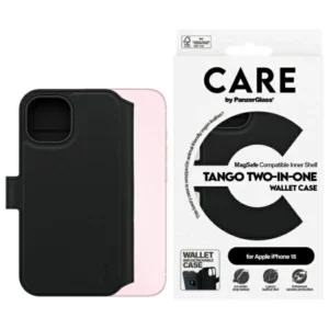 CARE by PanzerGlass Feature Tango 2in1 Wallet MagSafe Case for iPhone 15 - Black