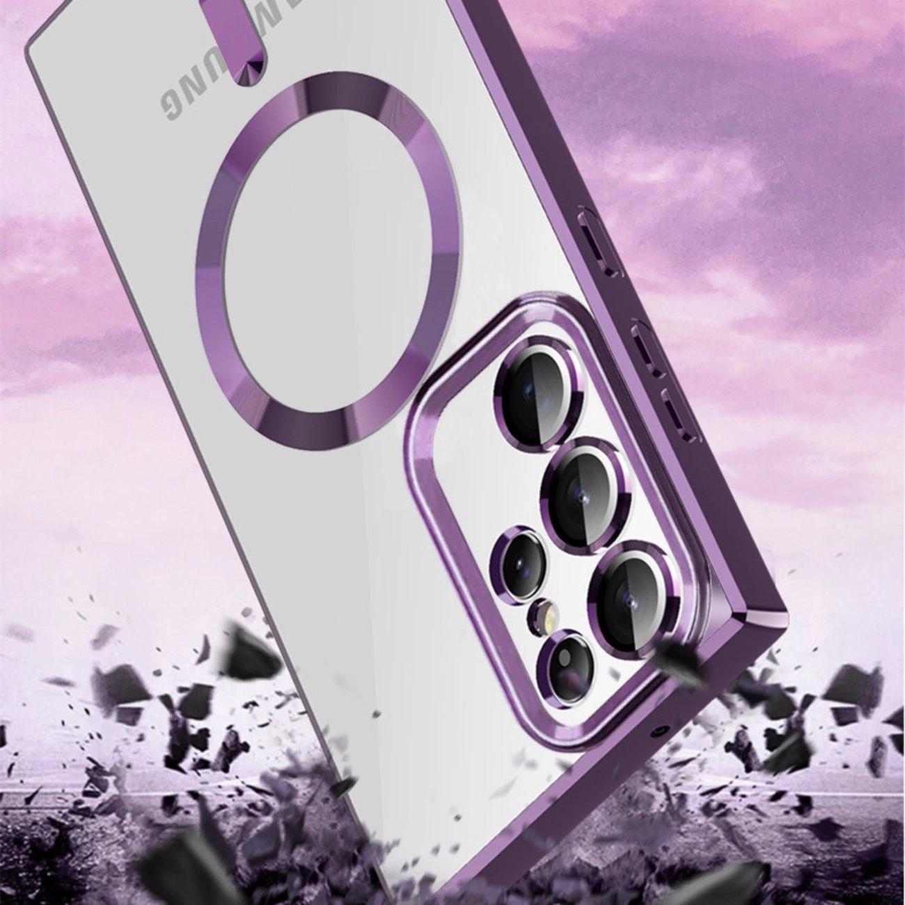 Wozinsky elektropluotuotas MagSafe dėklas Samsung Galaxy S24 FE – auksinis - Image 9