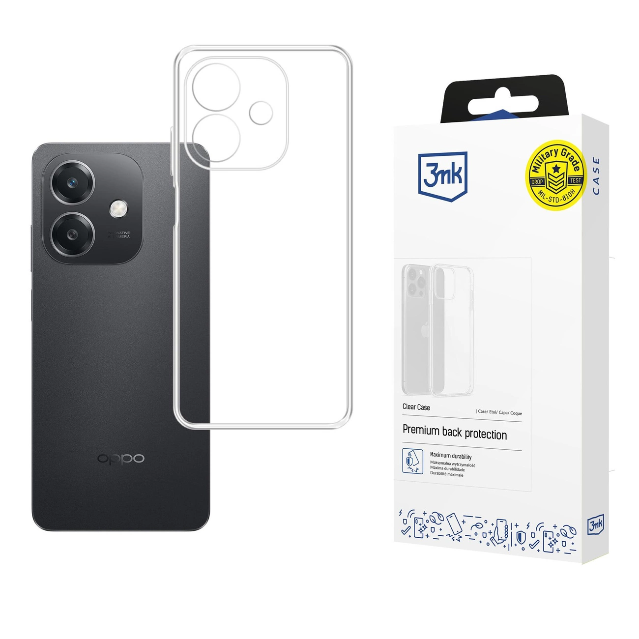 3mk Clear Case for Oppo A40 / A40M / A3 4G - transparent