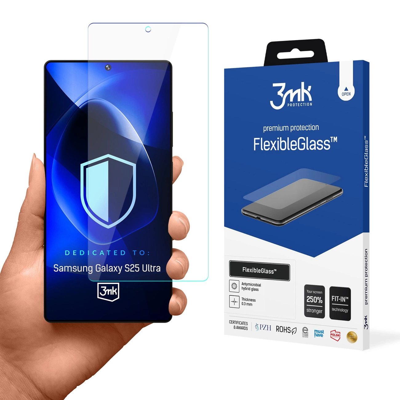 Hybrid glass 3mk FlexibleGlass for Samsung Galaxy S25 Ultra