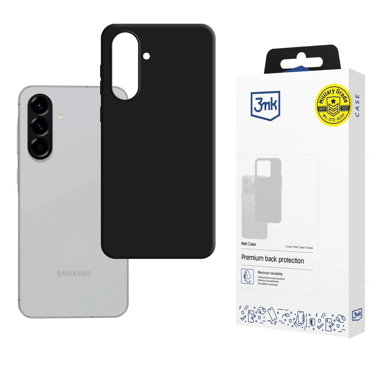 3mk Matt Case for Samsung Galaxy A36 5G - Black