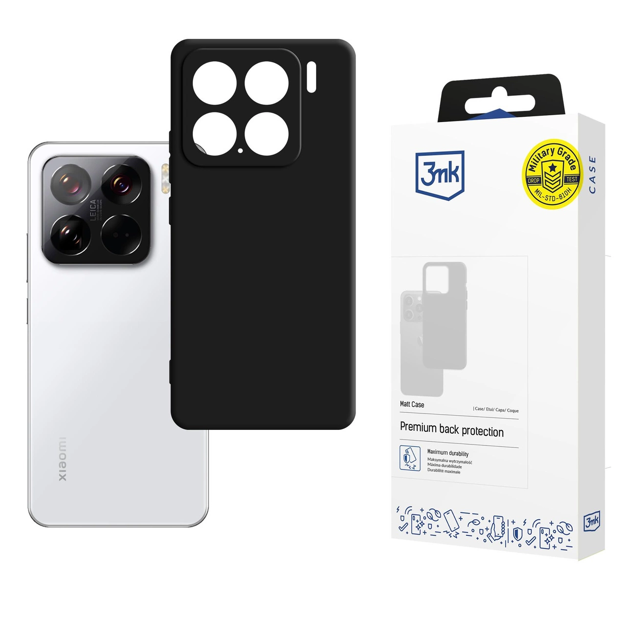 3mk Matt Case for Xiaomi 15 - black