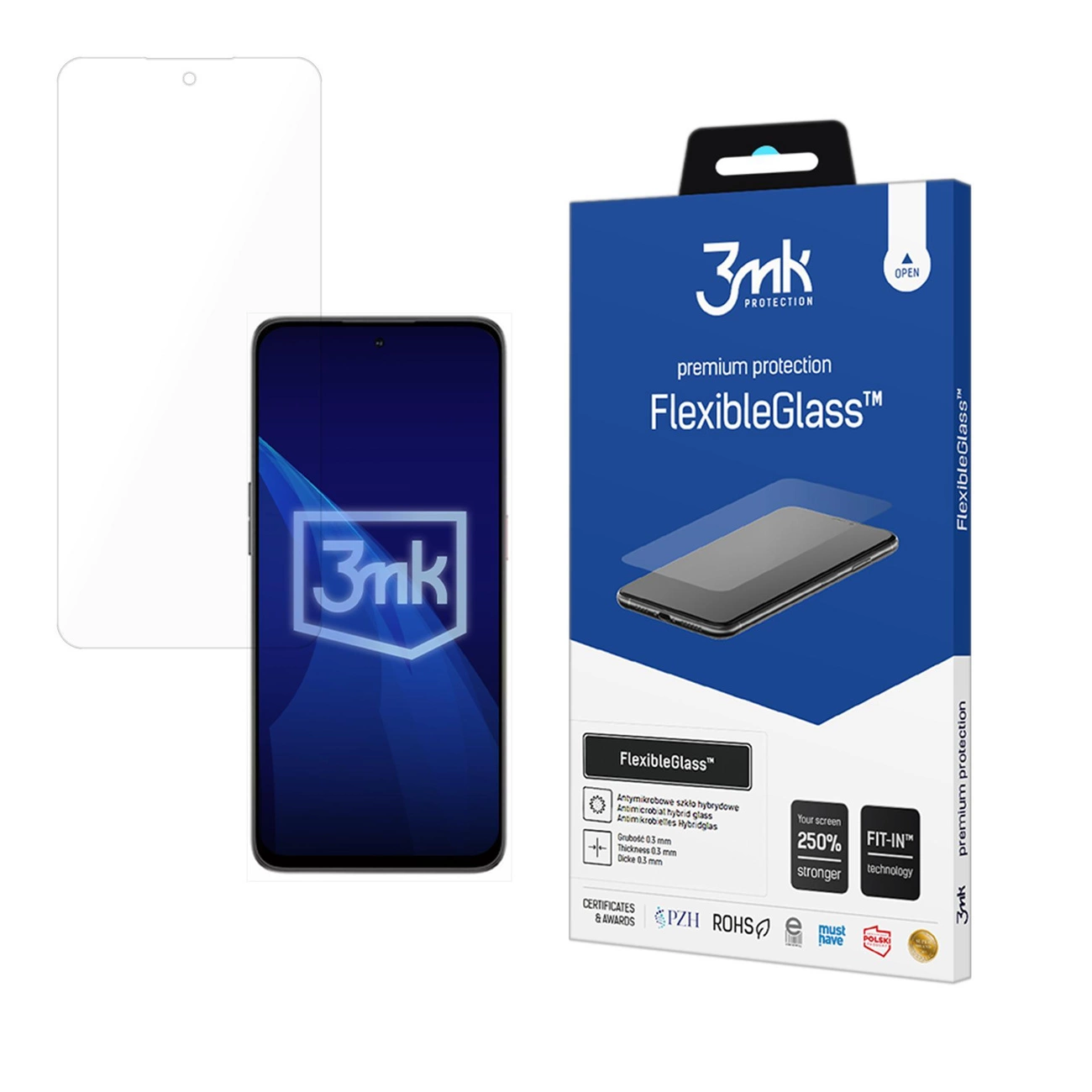 Hybrid glass 3mk FlexibleGlass™ on Nubia Neo 2 5G