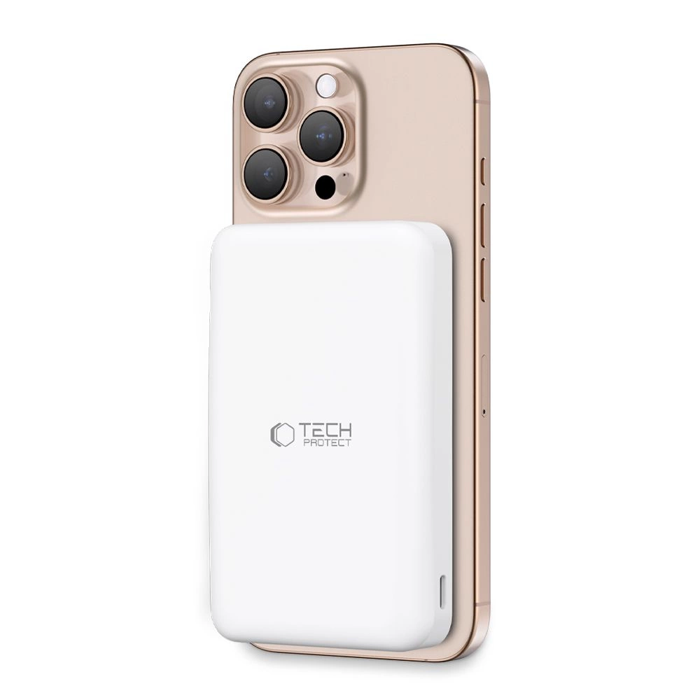 Tech-Protect PB24 LifeMag QI2 MagSafe galios bankas 10000 mAh – baltas - Image 2