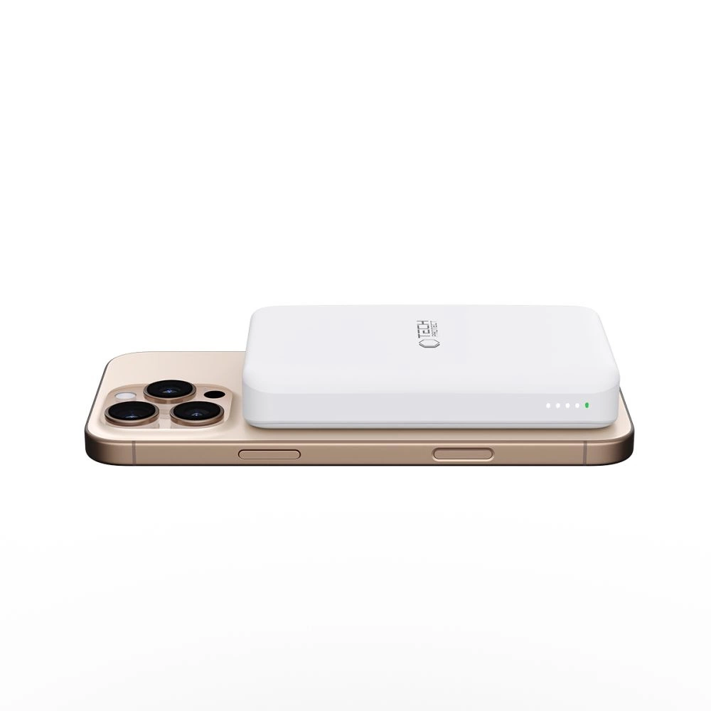 Tech-Protect PB24 LifeMag QI2 MagSafe galios bankas 10000 mAh – baltas - Image 4