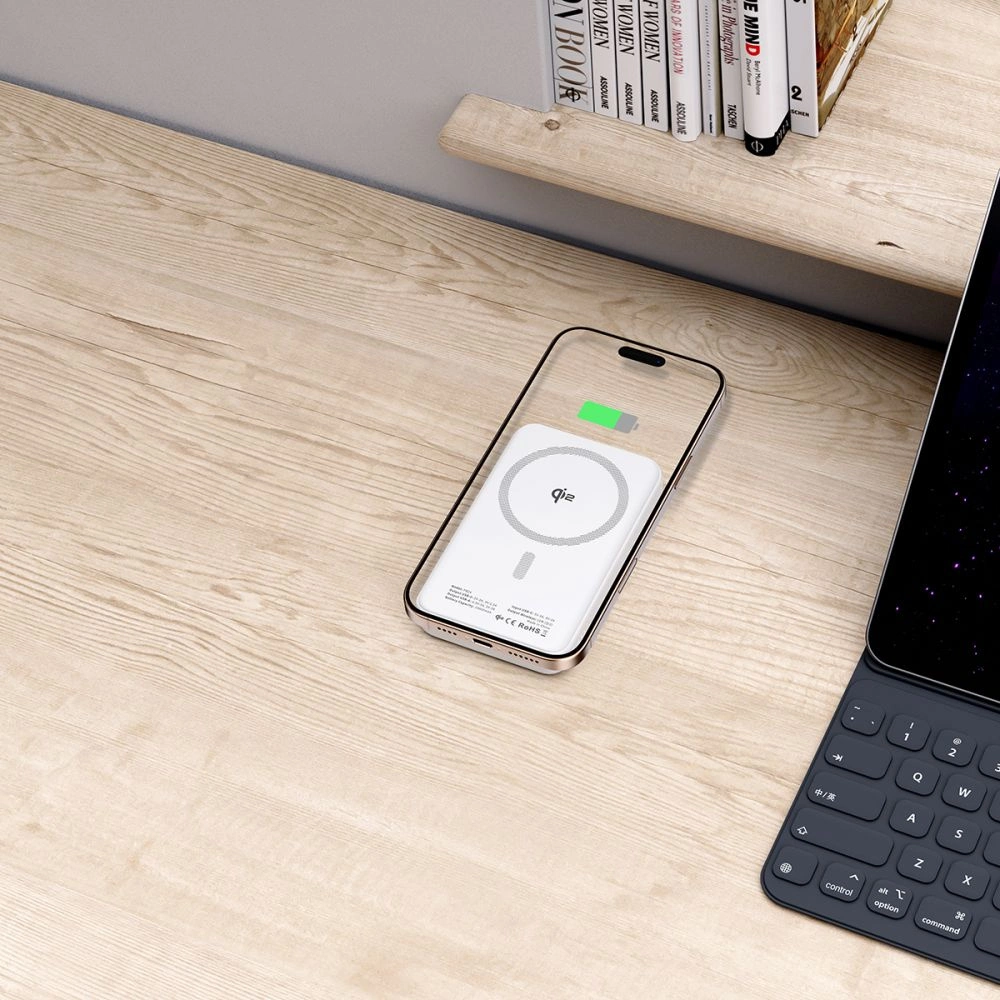 Tech-Protect PB24 LifeMag QI2 MagSafe galios bankas 10000 mAh – baltas - Image 8