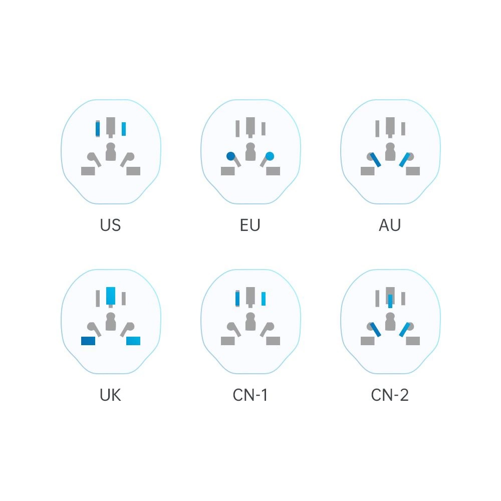 Tech-Protect universalus kelioninis adapteris į EU – baltas - Image 5
