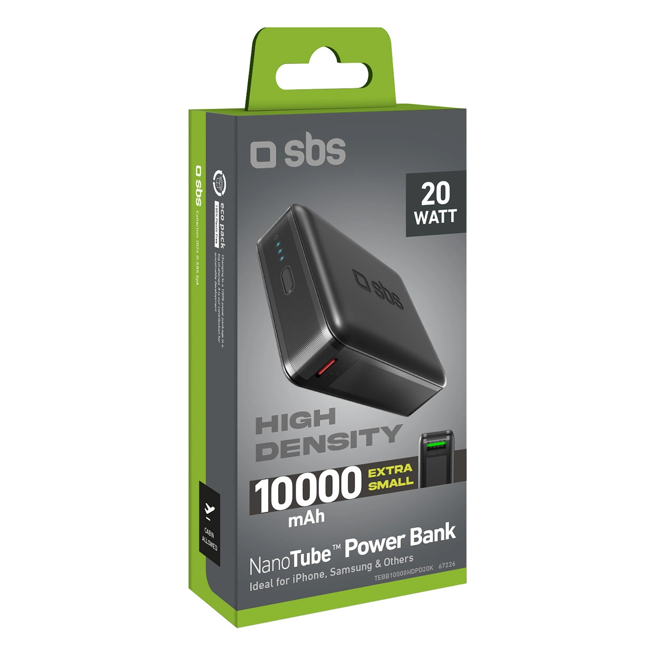 SBS TEBB10000HDPD20K galios bankas 10000 mAh su Power Delivery – juodas - Image 2