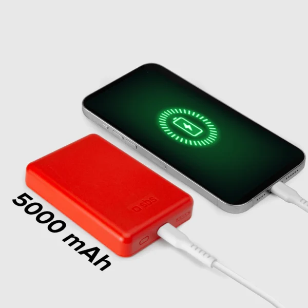 SBS TEBB5000MAG1CR galios bankas 5000 mAh suderinamas su MagSafe – raudonas - Image 7