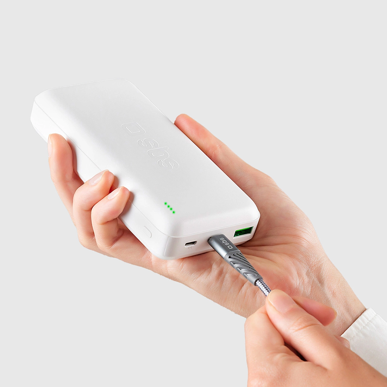 SBS TTBB20000PD20W galios bankas 20000 mAh 20W su Power Delivery MicroUSB, USB-C, USB-A – baltas - Image 4