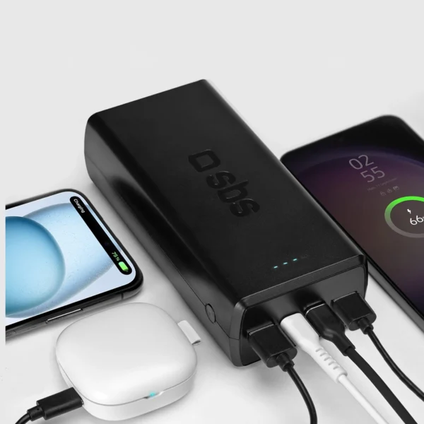 Išorinė baterija SBS TTBB30000PD20K 30000 mAh 2 x USB-C 2 x USB-A – juoda - Image 6