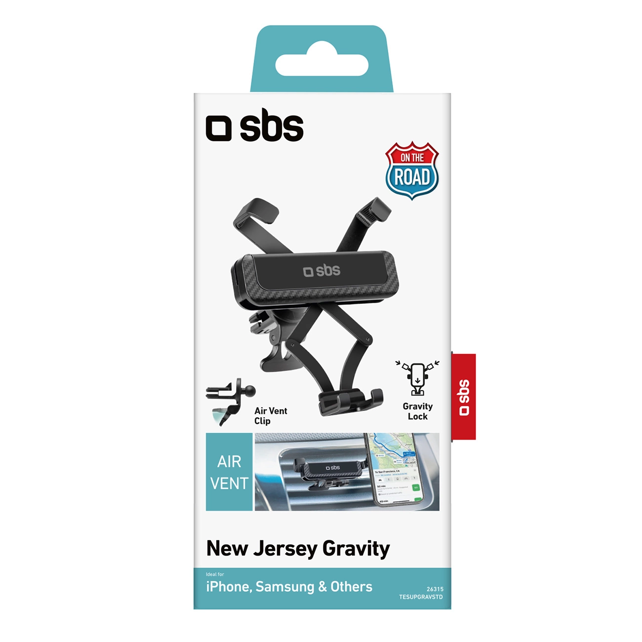 SBS TESUPGRAVSTD gravitacinis laikiklis telefonui – juodas - Image 3