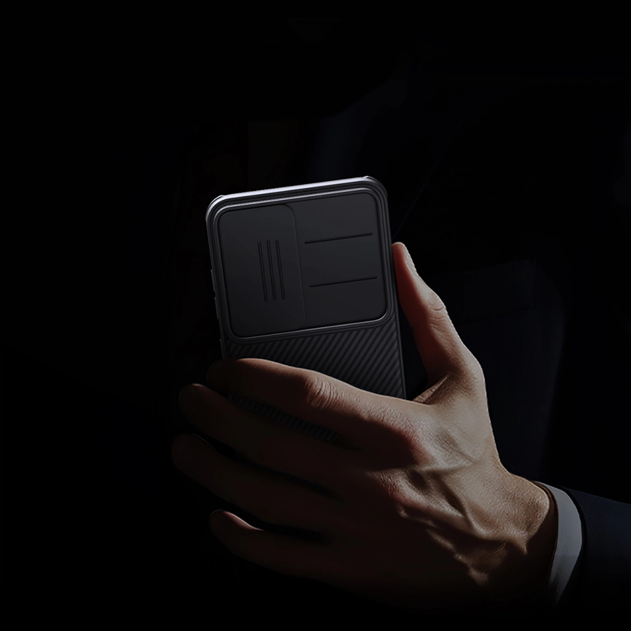 Nillkin CamShield Pro dėklas Samsung Galaxy S25 su kameros dangteliu – juodas - Image 10