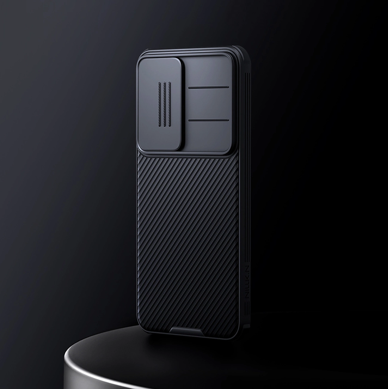 Nillkin CamShield Pro dėklas Samsung Galaxy S25 su kameros dangteliu – juodas - Image 5