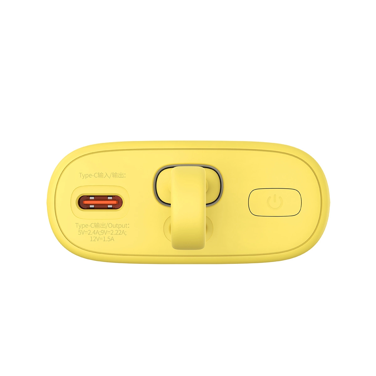 Baseus Popsicle 5200 mAh 20W išorinė baterija su integruotu Lightning kabeliu (+ baltas Baseus Simple USB-C - USB-C 60W/20V/3A/30 cm kabelis) - geltona-rožinė - Image 5