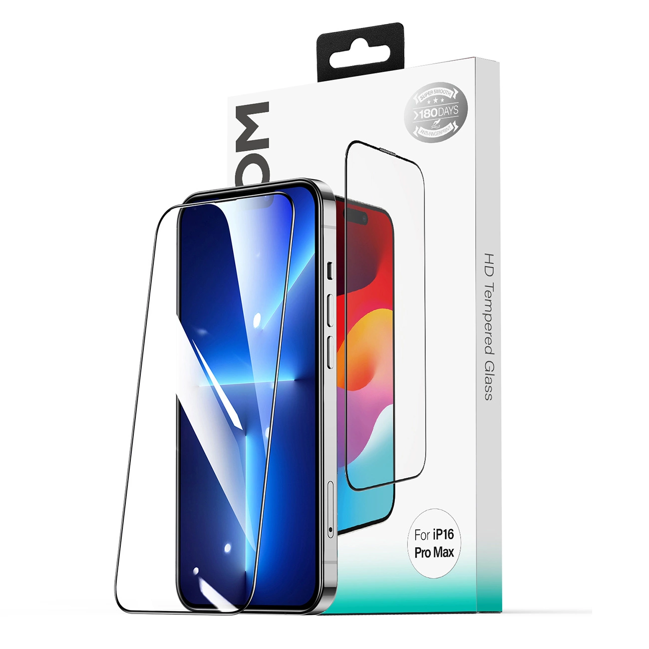 Joyroom JR-MLG0278 2.5D HD dulkių nepraleidžiantis grūdintas stiklas su juodu rėmeliu iPhone 15 Plus/16 Plus - Image 2